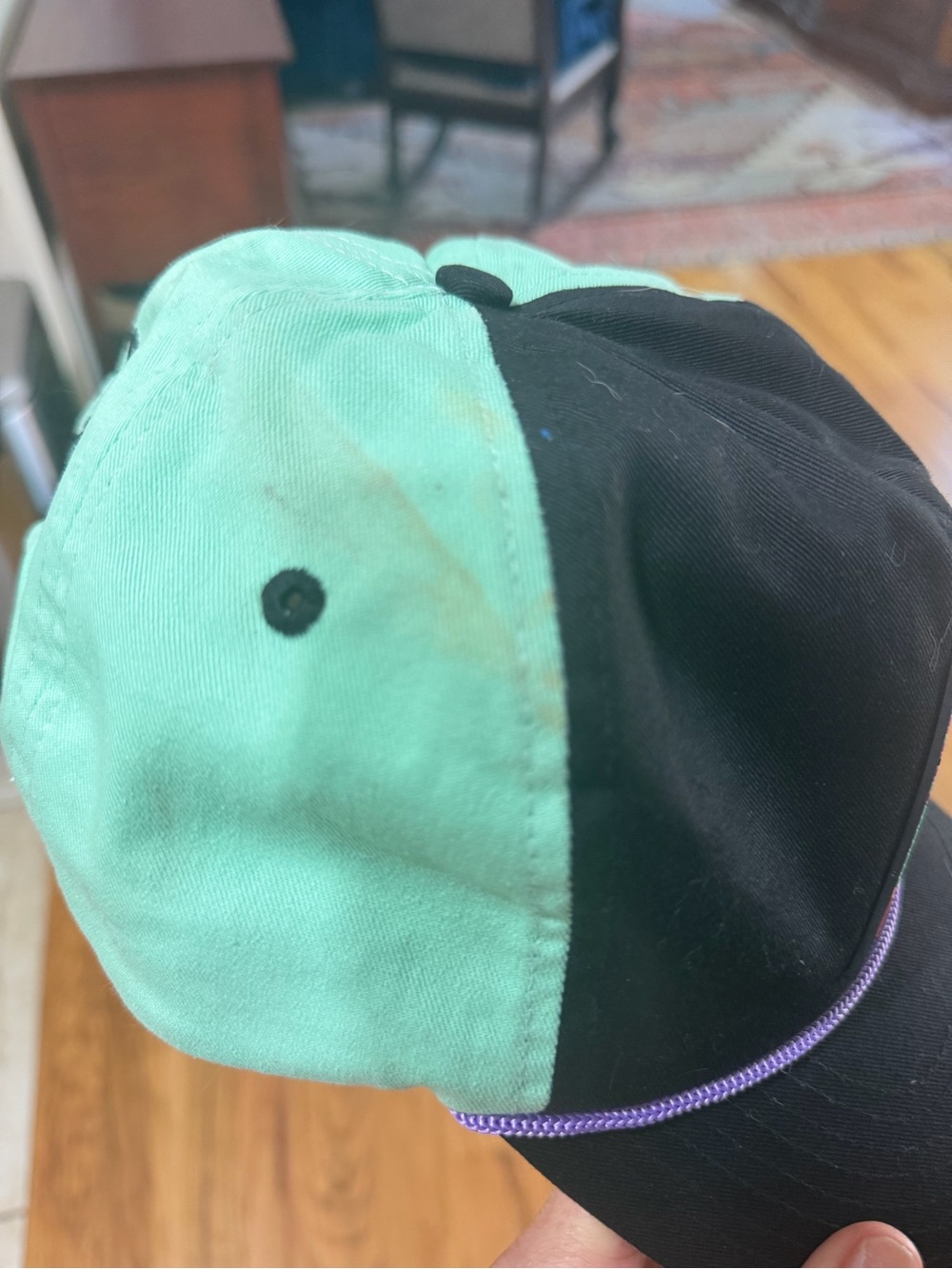 Pit Viper Black, Mint & Purple Retro Triangle Logo Cap - Picture 4 of 5